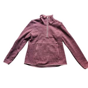 KUHL burgundy warm 3/4 zip pocket on front sweatshirt size M